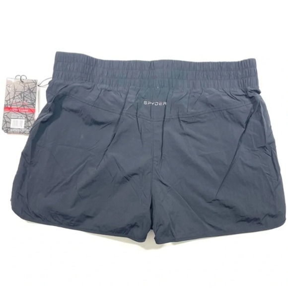New Spyder Womens 3” Two in One Shorts Black Size XL - Picture 2 of 7